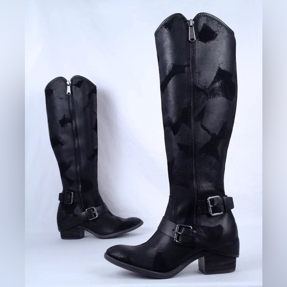 Donald J Pliner suede & leather knee high boot